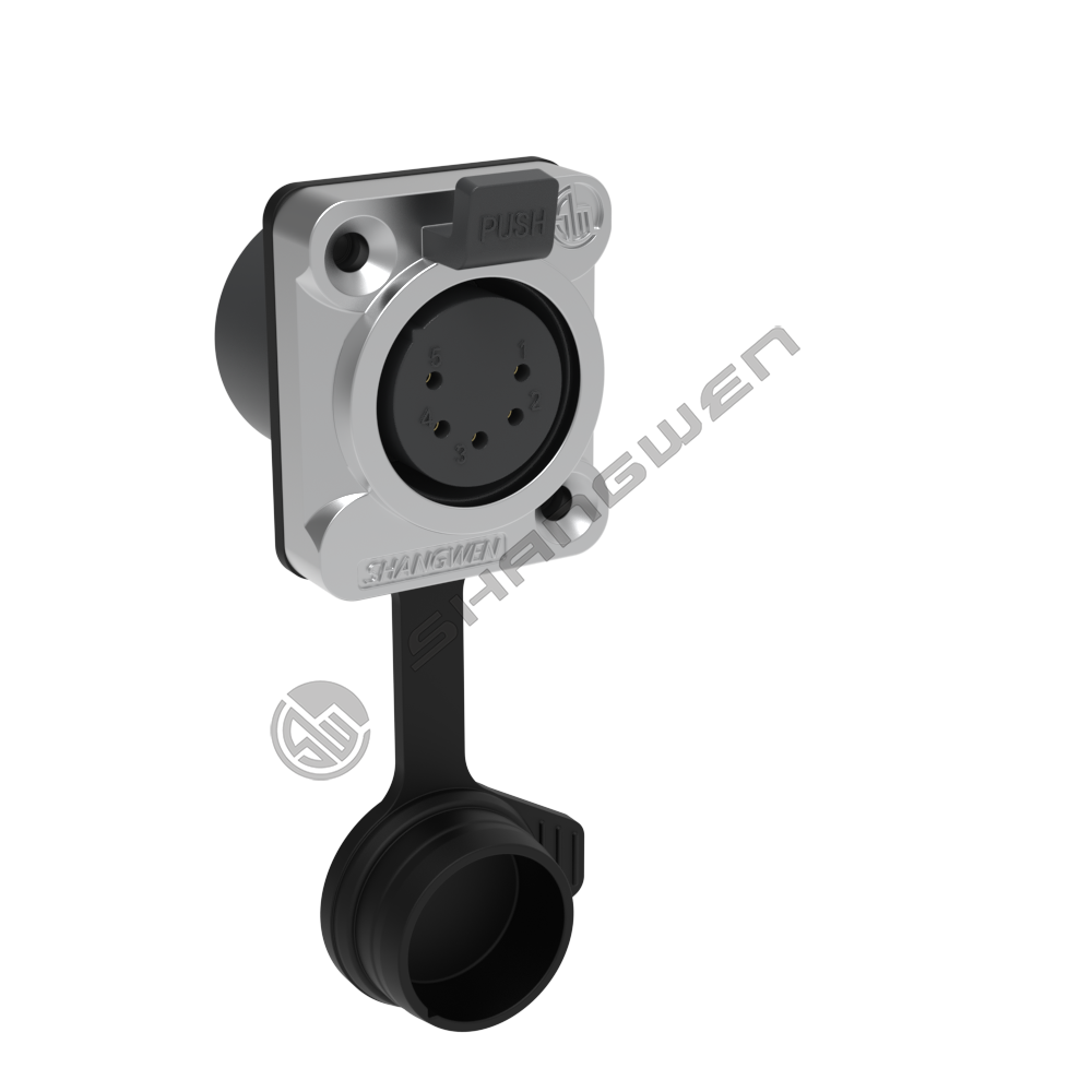 waterproof XLR 5pin female socket(Silver)